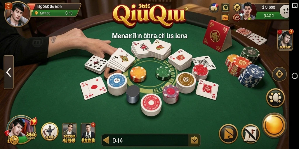 Tampilan gameplay QiuQiu yang menggembirakan dan penuh strategi.