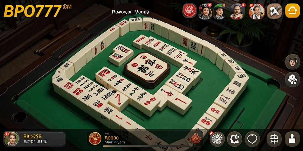 Tampilan menarik gameplay Mahjong di BPO777.