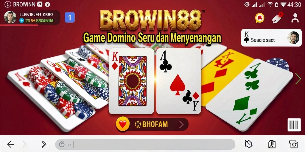Gameplay Domino di BROWIN88 yang seru dan mengasyikkan.