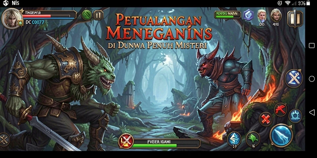 Tampilan gameplay yang menegangkan dalam petualangan C0077.