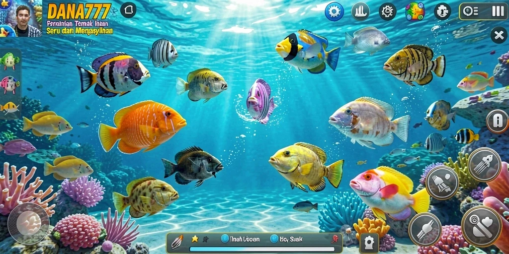 Tampilan gameplay Tembak Ikan yang seru dan berwarna.