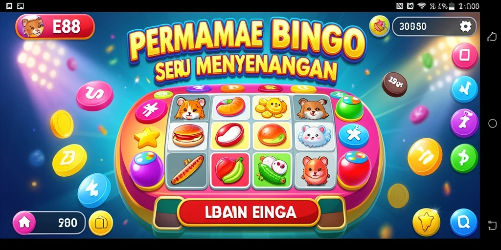 Screenshot gameplay E88 yang menunjukkan suasana permainan Bingo yang seru.