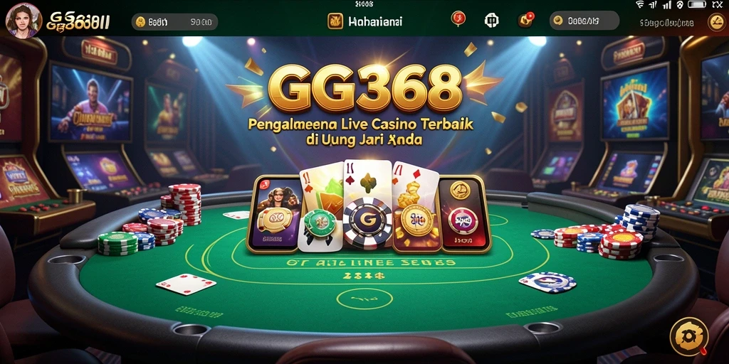 Tampilan gameplay Live Casino GG368 dengan dealer real-time yang interaktif.