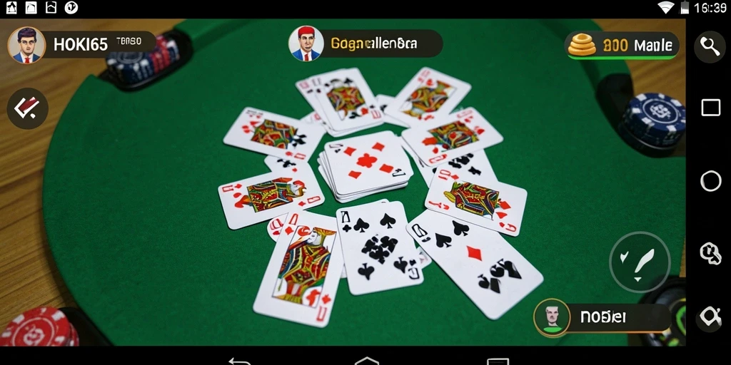 Tampilan gameplay HOKI65 dengan pemain bersaing dalam permainan Gaple.