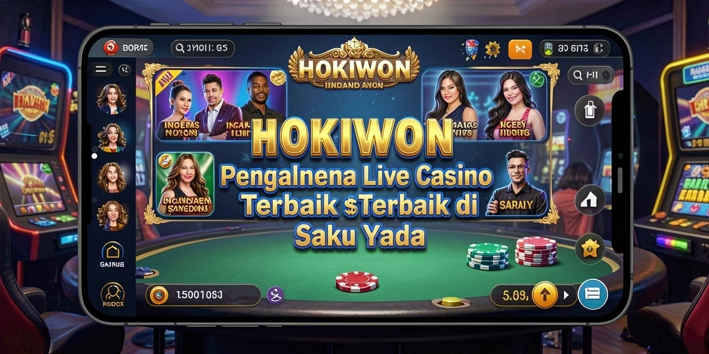 Tampilan menarik dan mendebarkan dari permainan Live Casino HOKIWON.