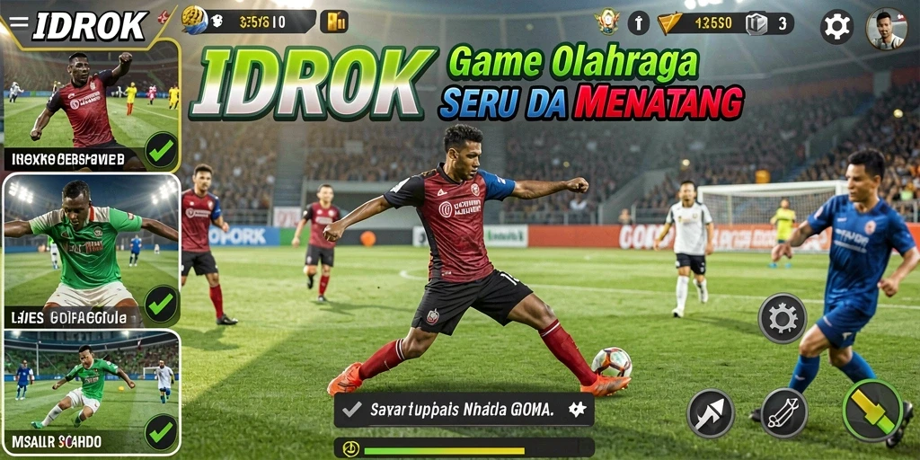 Tampilan gameplay seru dalam pertandingan olahraga IDROK.