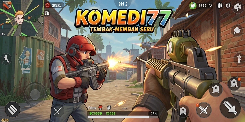 Screenshot menampilkan aksi lucu dalam pertempuran TPS.