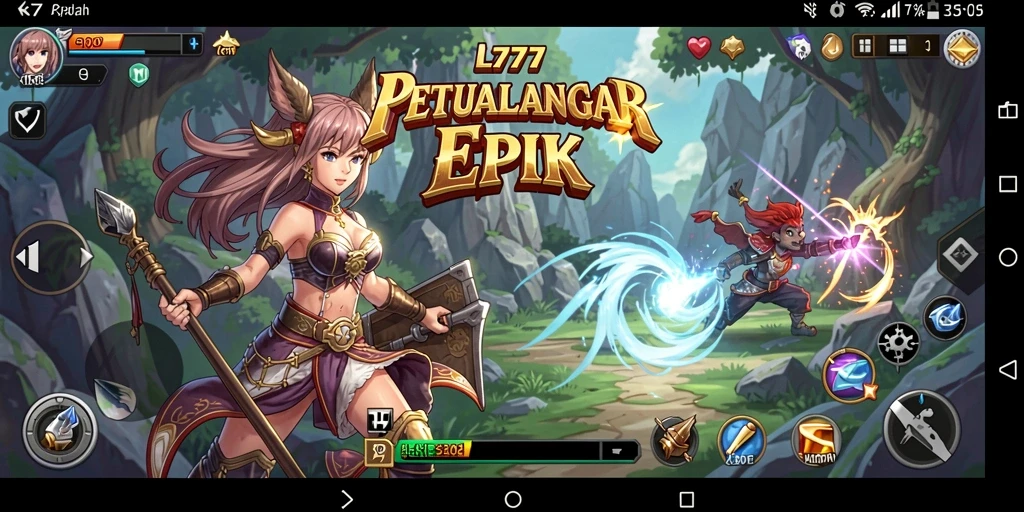 Tampilan menarik dari gameplay L777 yang penuh aksi anime.