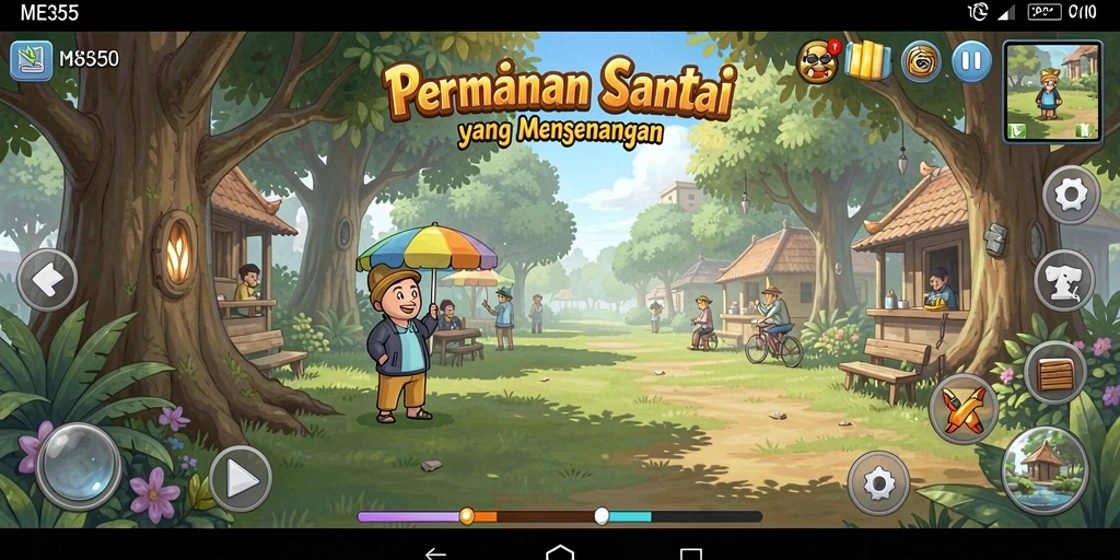Screenshot gameplay ME355 menampilkan momen seru dalam permainan Casual.