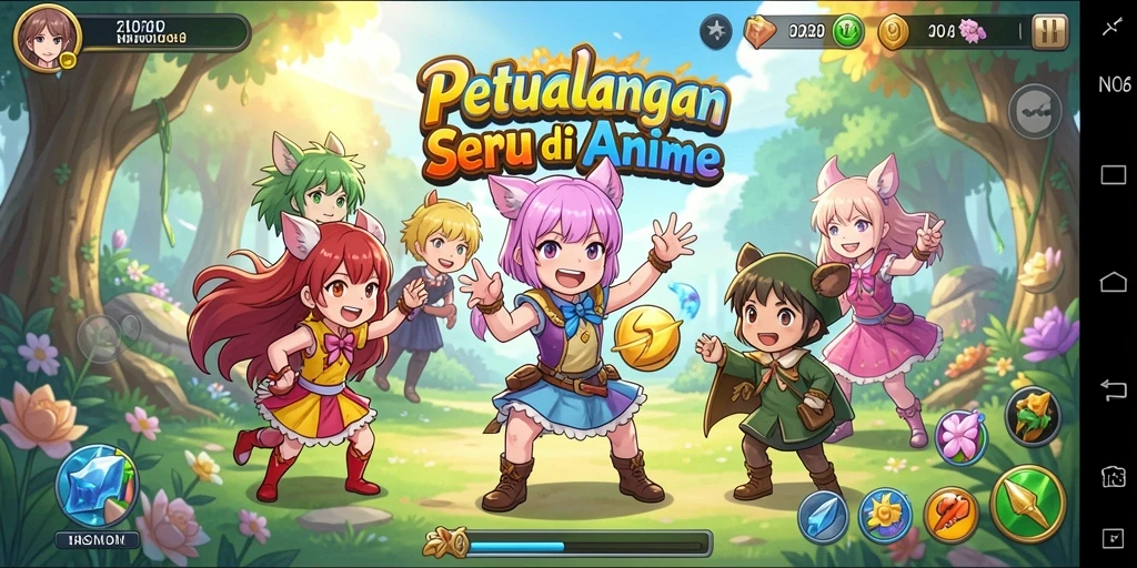 Gameplay N06 menampilkan aksi seru di dunia Anime.