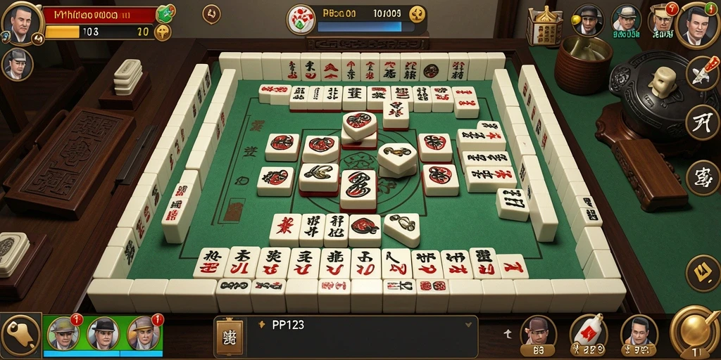 Tampilan screenshot gameplay PP123 yang menarik dan seru di permainan Mahjong.