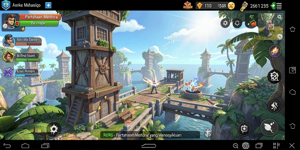 Screenshot menampilkan aksi seru gameplay Tower Defense di R6R6.
