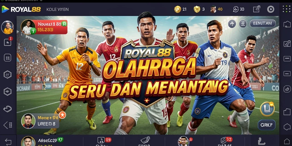 Tampilan gameplay seru dari ROYAL88 yang menampilkan pertandingan olahraga.