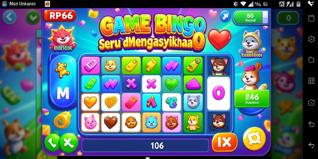 Screenshot permainan Bingo RP66 yang menampilkan gameplay seru.