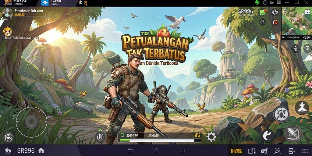 Screenshot gameplay SR996 menampilkan petualangan epik di dunia Open World.