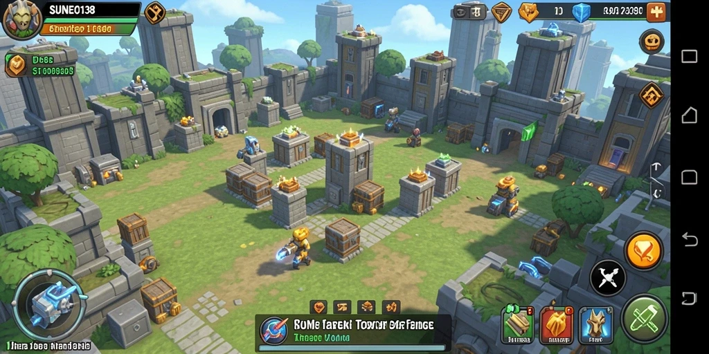 Gameplay yang intens dan menegangkan di SUNEO138 Tower Defense.