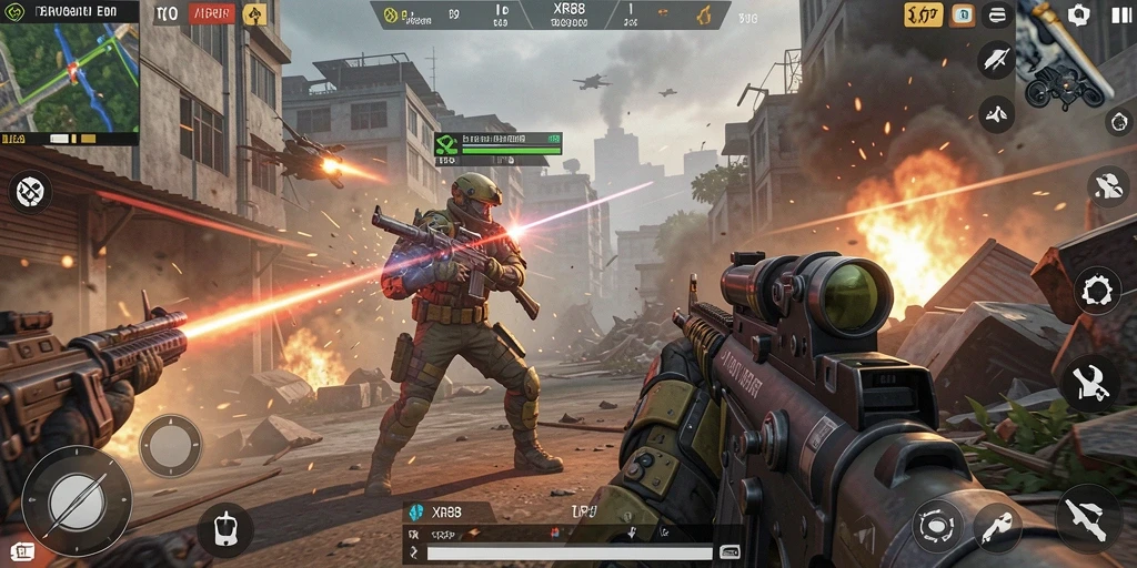 Gameplay seru dan mendebarkan dalam <strong>XR88</strong> dengan aksi pertempuran nyata.
